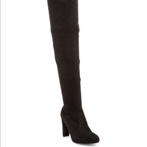 Wild Diva over the knee black boots.